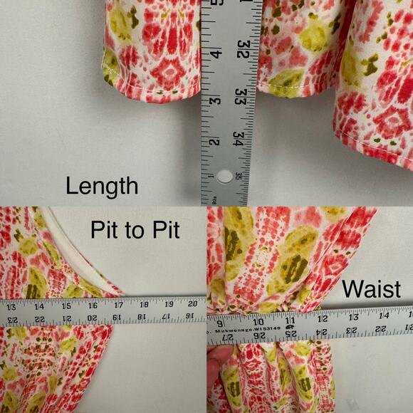 Everly Pink Tie Dye Low Tie Back Spaghetti Strap Romper Sz Medium - Picture 7 of 8
